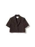 N-Leanne Crop Blazer - Choklad
