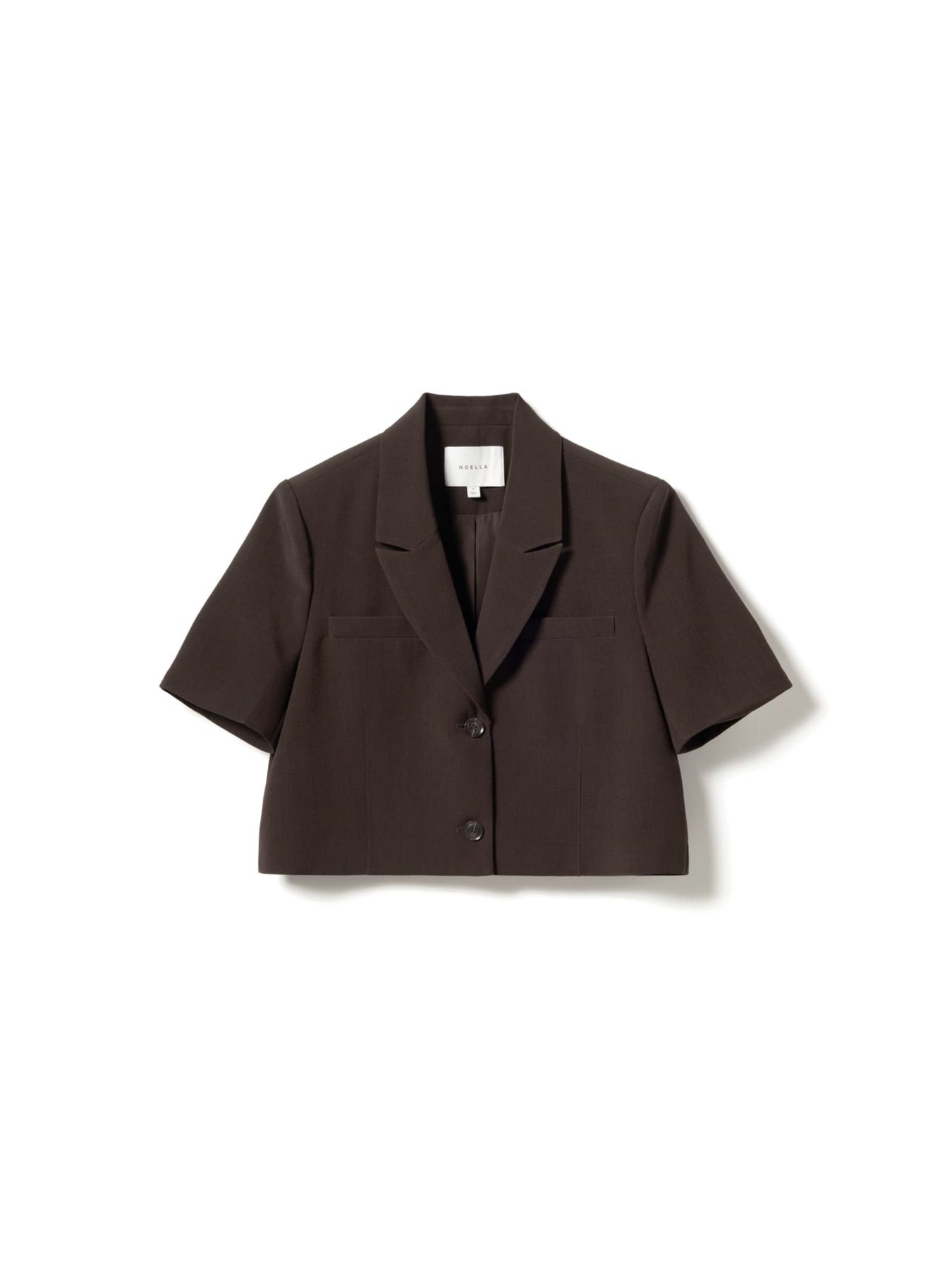 N-Leanne Crop Blazer - Choklad