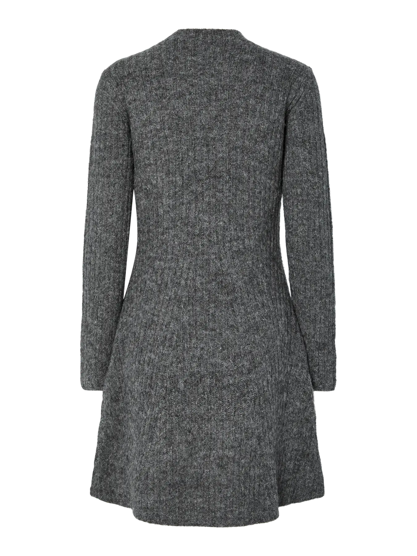 Yasdolly Ls Stickad Klänning - Medium Grey Melange