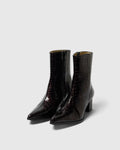 Stine Leather Boot - Fig Croco