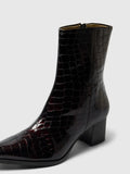 Stine Leather Boot - Fig Croco