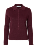 Lura Ls Slim Knit Collar Neck - Fig Tonal Lurex