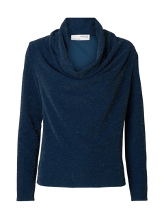 Sandra Ls Cowl Neck Top - Key Largo Silver Lurex