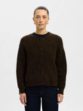 Selected Femme Lulu Ls Knit Short Cardigan - Delicioso Melange