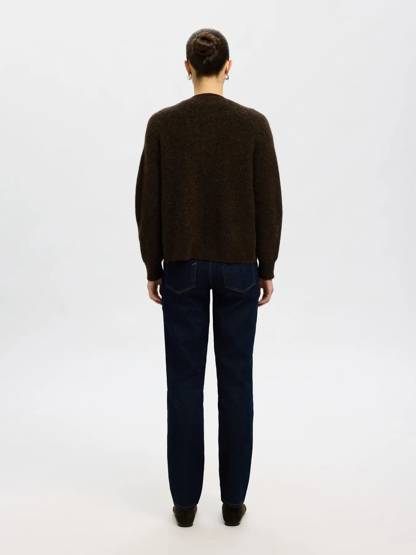 Selected Femme Lulu Ls Knit Short Cardigan - Delicioso Melange