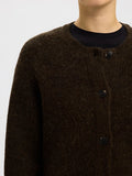 Selected Femme Lulu Ls Knit Short Cardigan - Delicioso Melange