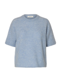 Lulu 2/4 Knit O-Neck - Cashmere Blue Melange