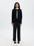 Selected Femme Lulu Frill Kofta - Dark Sapphire Melange