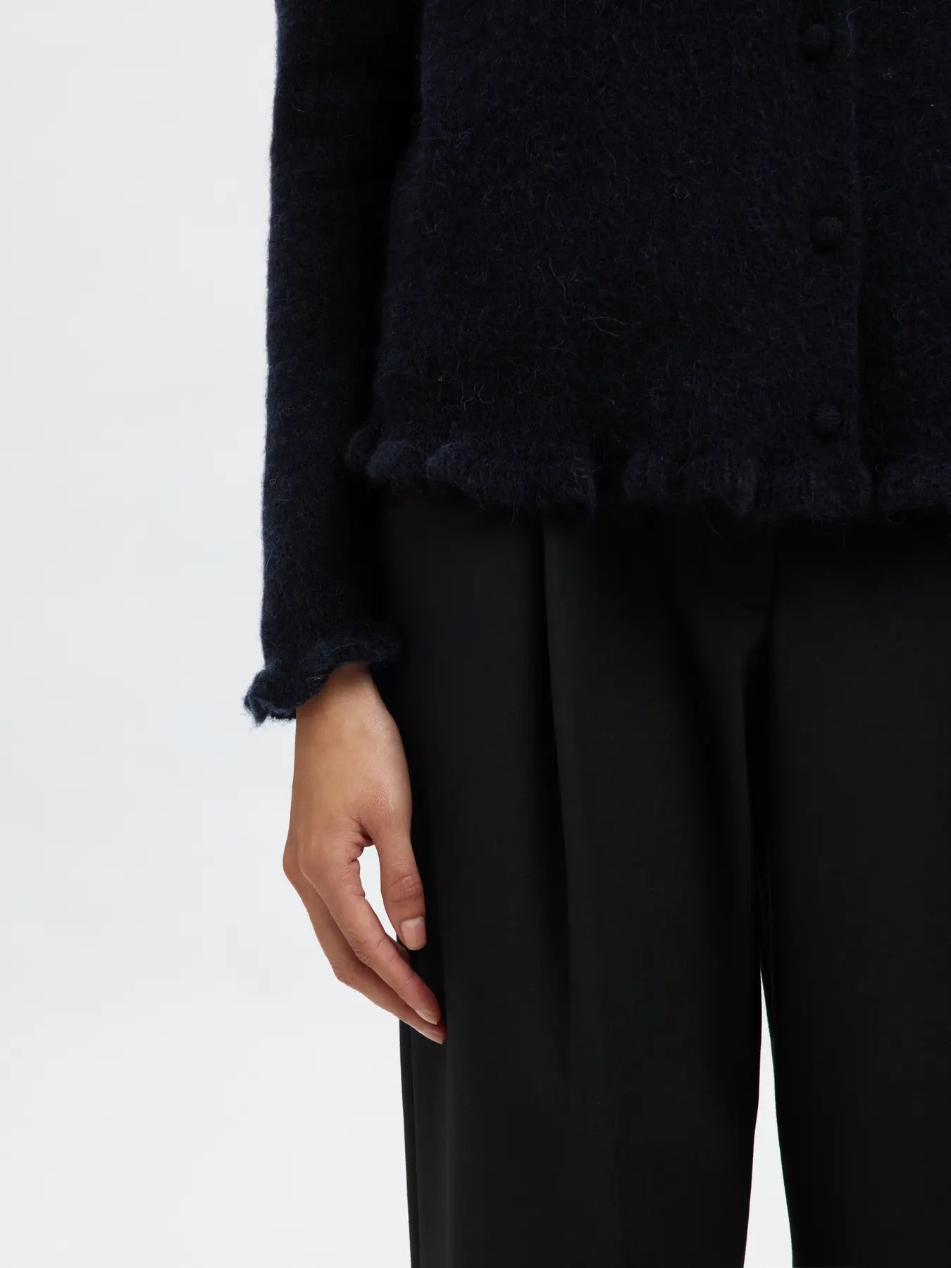 Selected Femme Lulu Frill Kofta - Dark Sapphire Melange