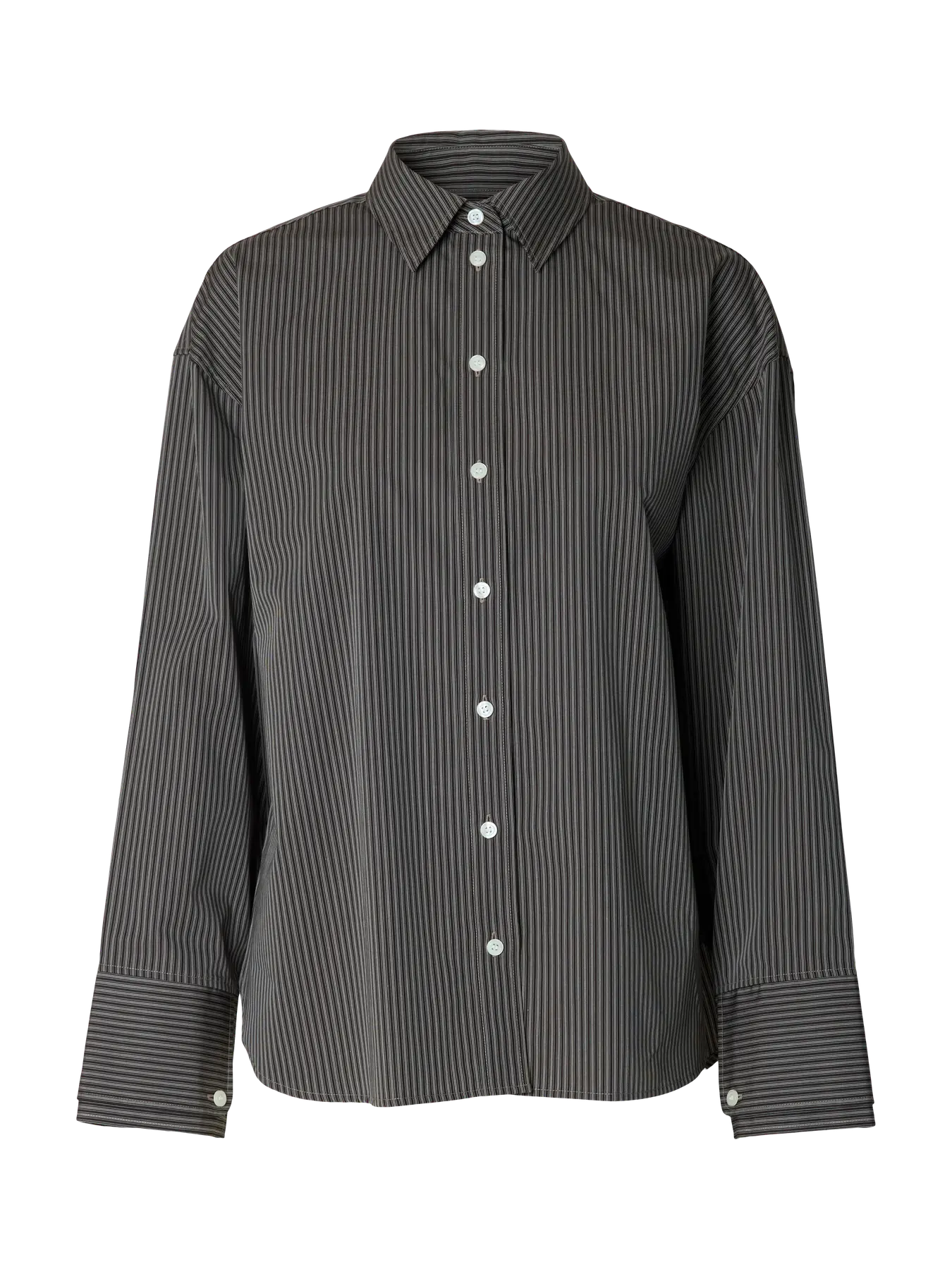 Dan Ls Oversized Shirt - Chocolate Torte Stripes