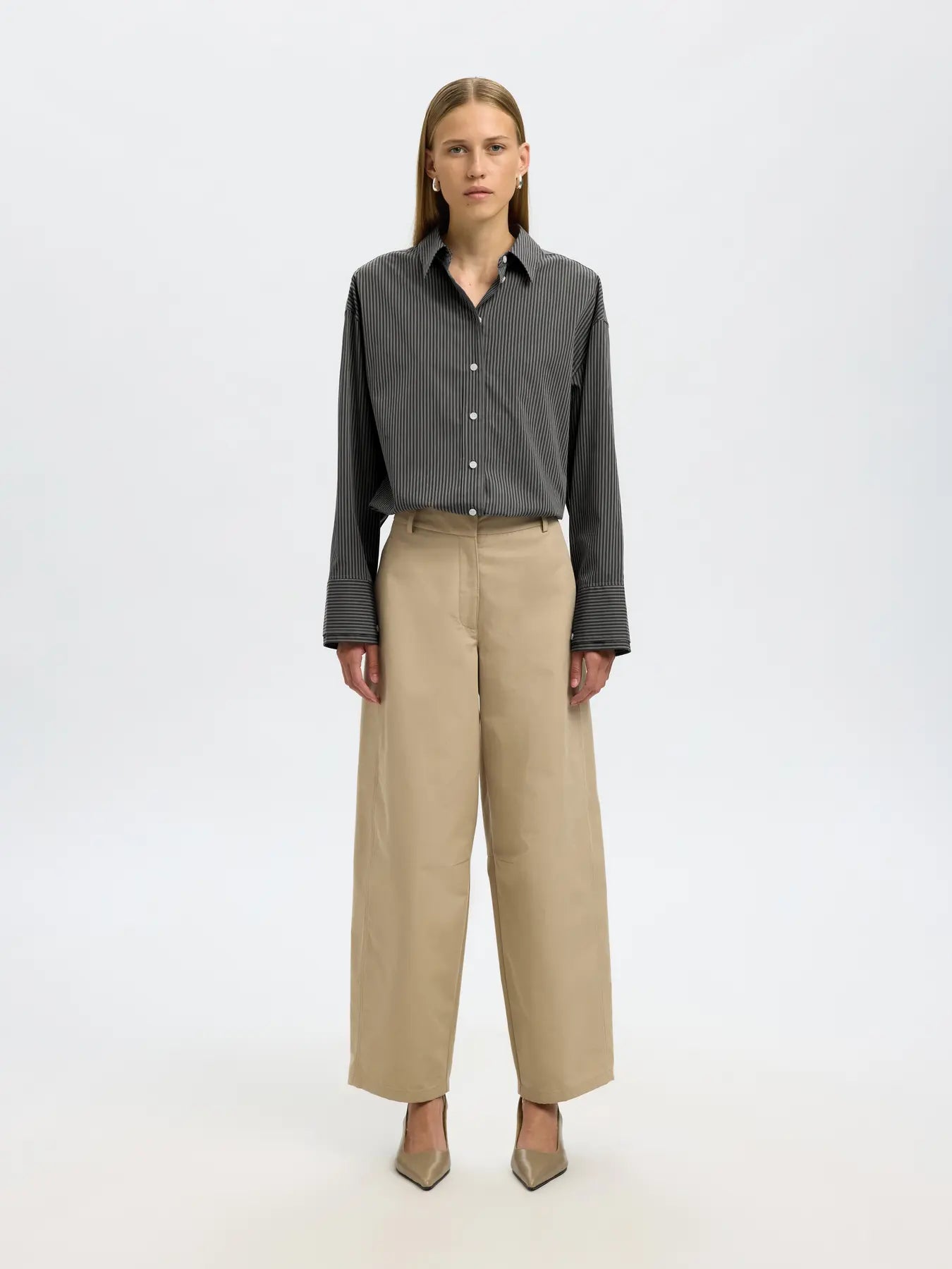 Dan Ls Oversized Shirt - Chocolate Torte Stripes