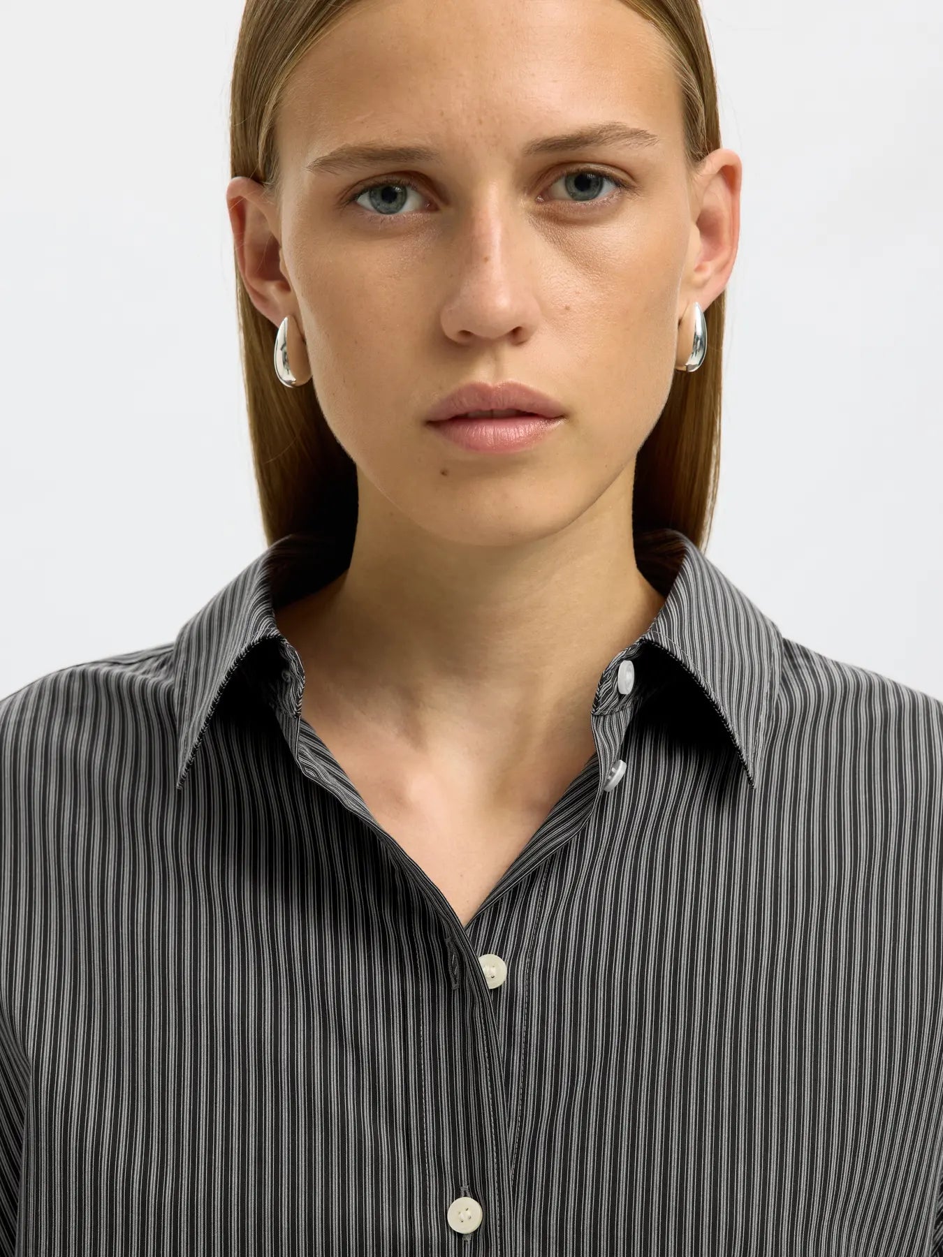 Dan Ls Oversized Shirt - Chocolate Torte Stripes