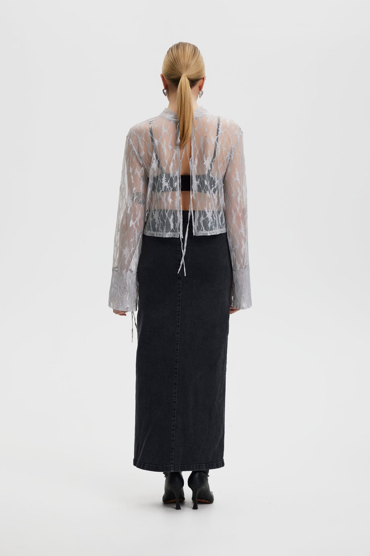SiwGZ HW Long Skirt - Washed Black