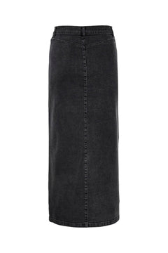 SiwGZ HW Long Skirt - Washed Black