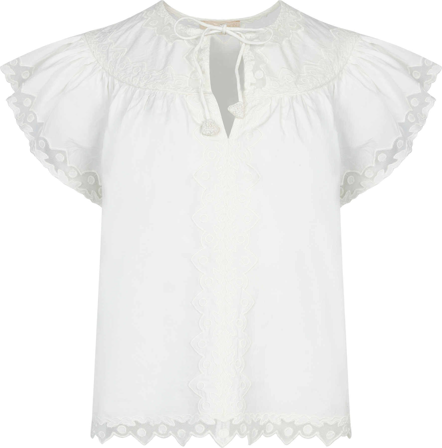 Effie Flutter Sleeve Top - Pristine