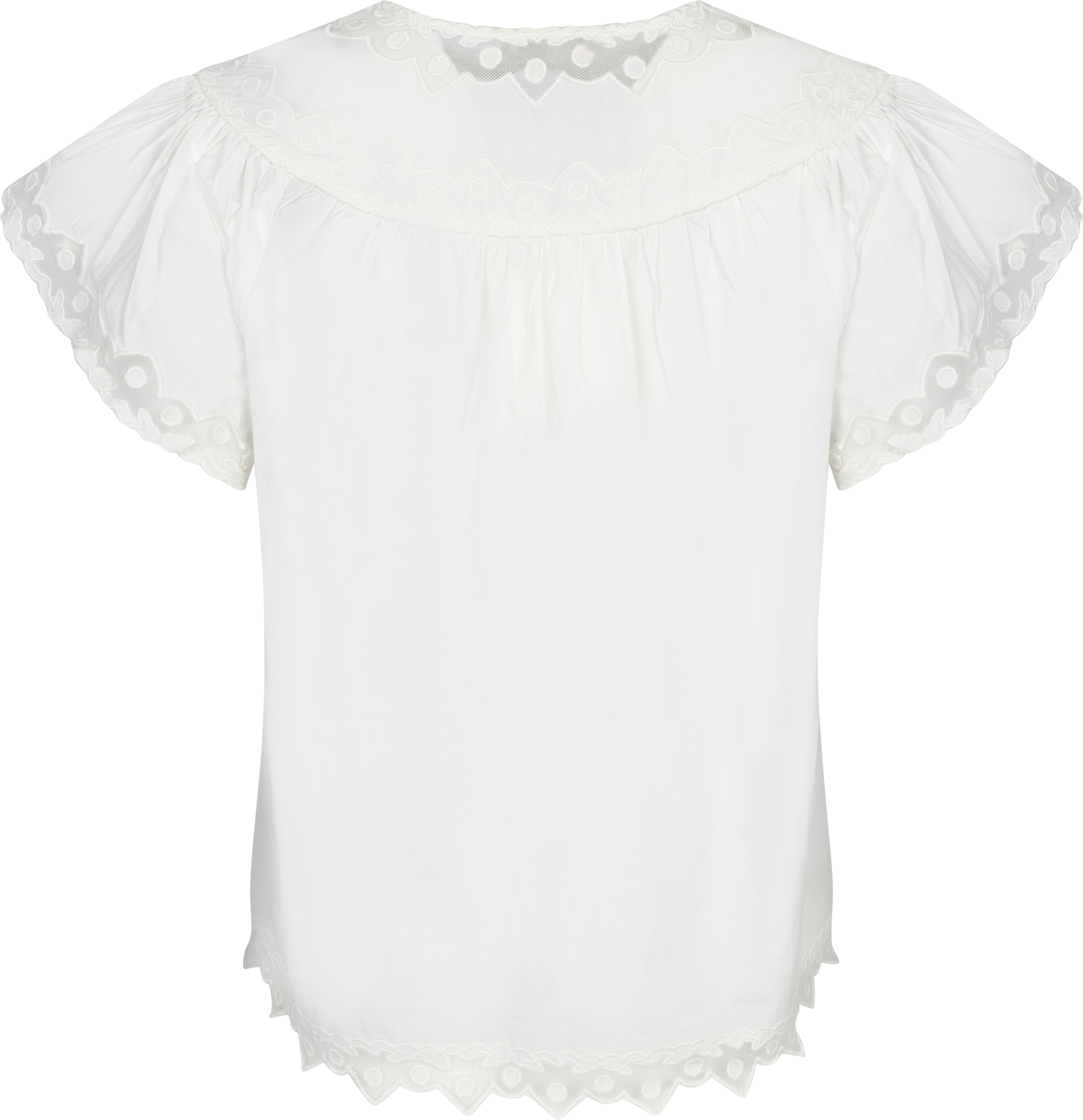 Effie Flutter Sleeve Top - Pristine