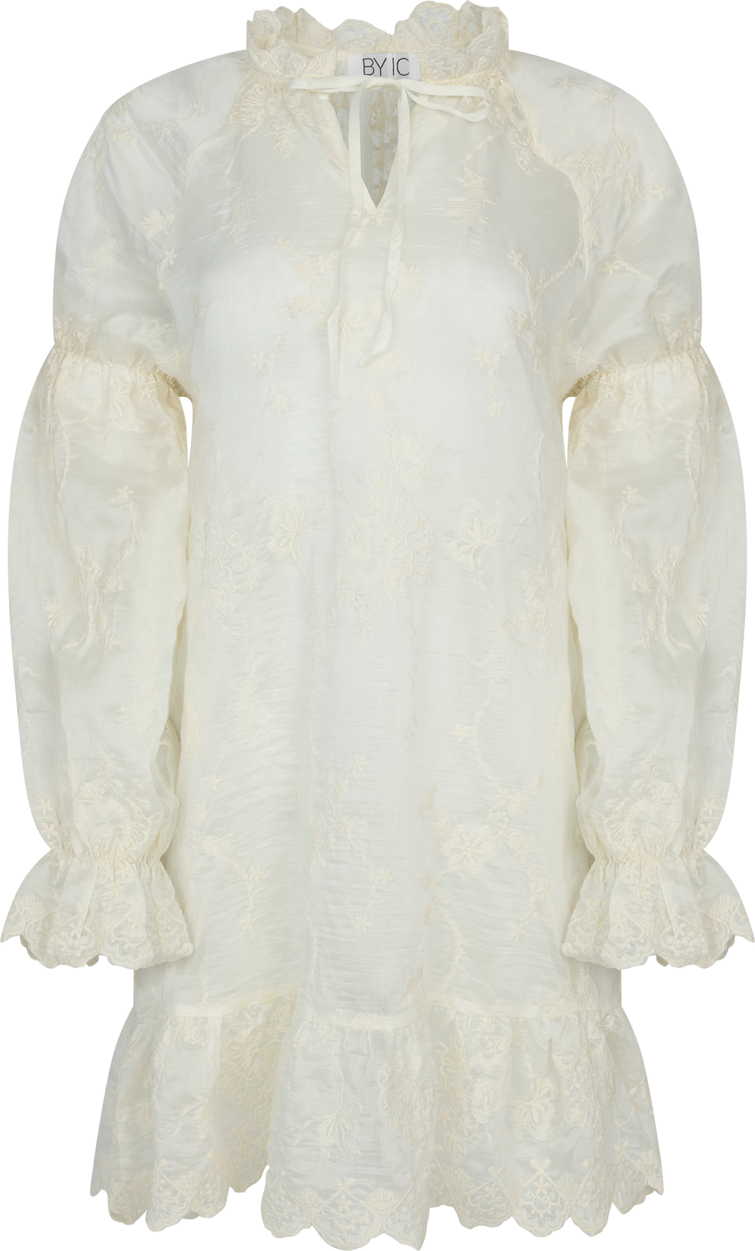 Magdaic Dress - Vit broderi