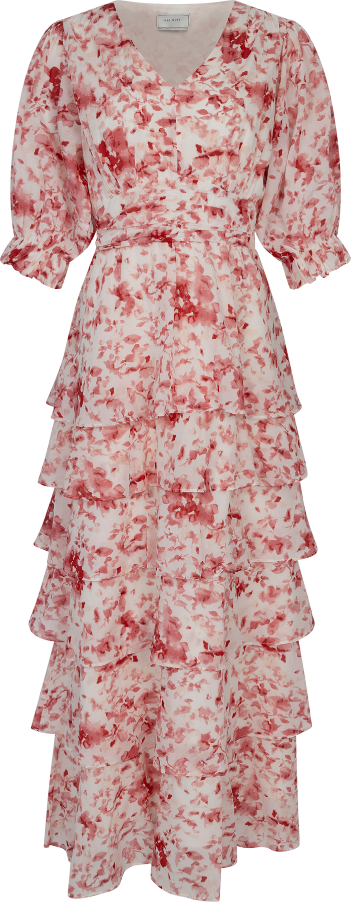 Noorie Blur Print Dress - Röd