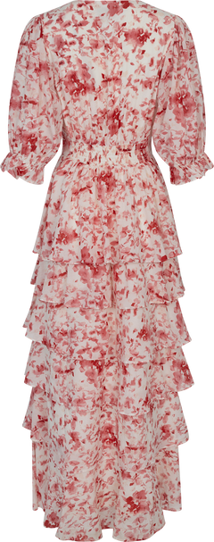 Noorie Blur Print Dress - Red