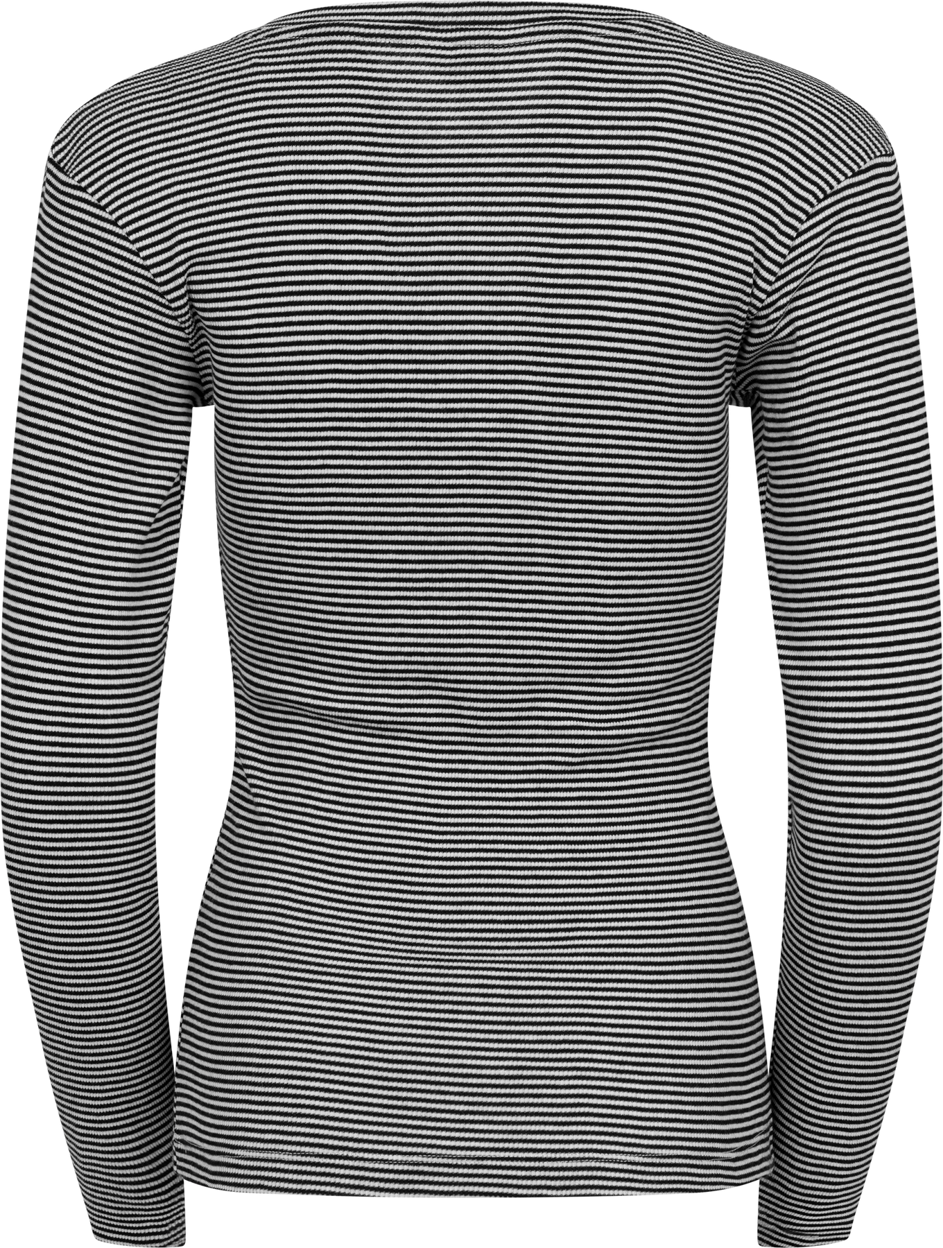 2X2 Cotton Stripe Tuba Tee Ls - Svart/Vanilla Ice