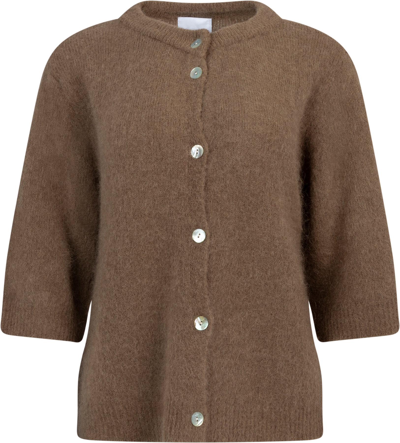 Kae Ss Knit Cardigan - Timber Brown