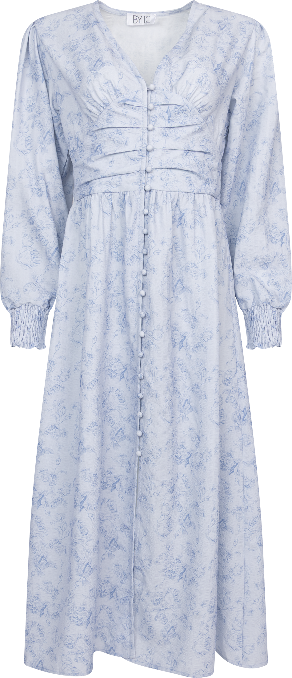 Adelic Long Dress - Soft Blue Blossom