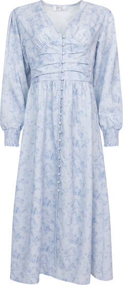Adelic Long Dress - Soft Blue Blossom