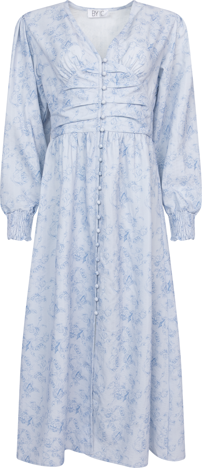 Adelic Long Dress - Soft Blue Blossom