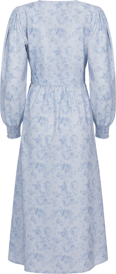 Adelic Long Dress - Soft Blue Blossom