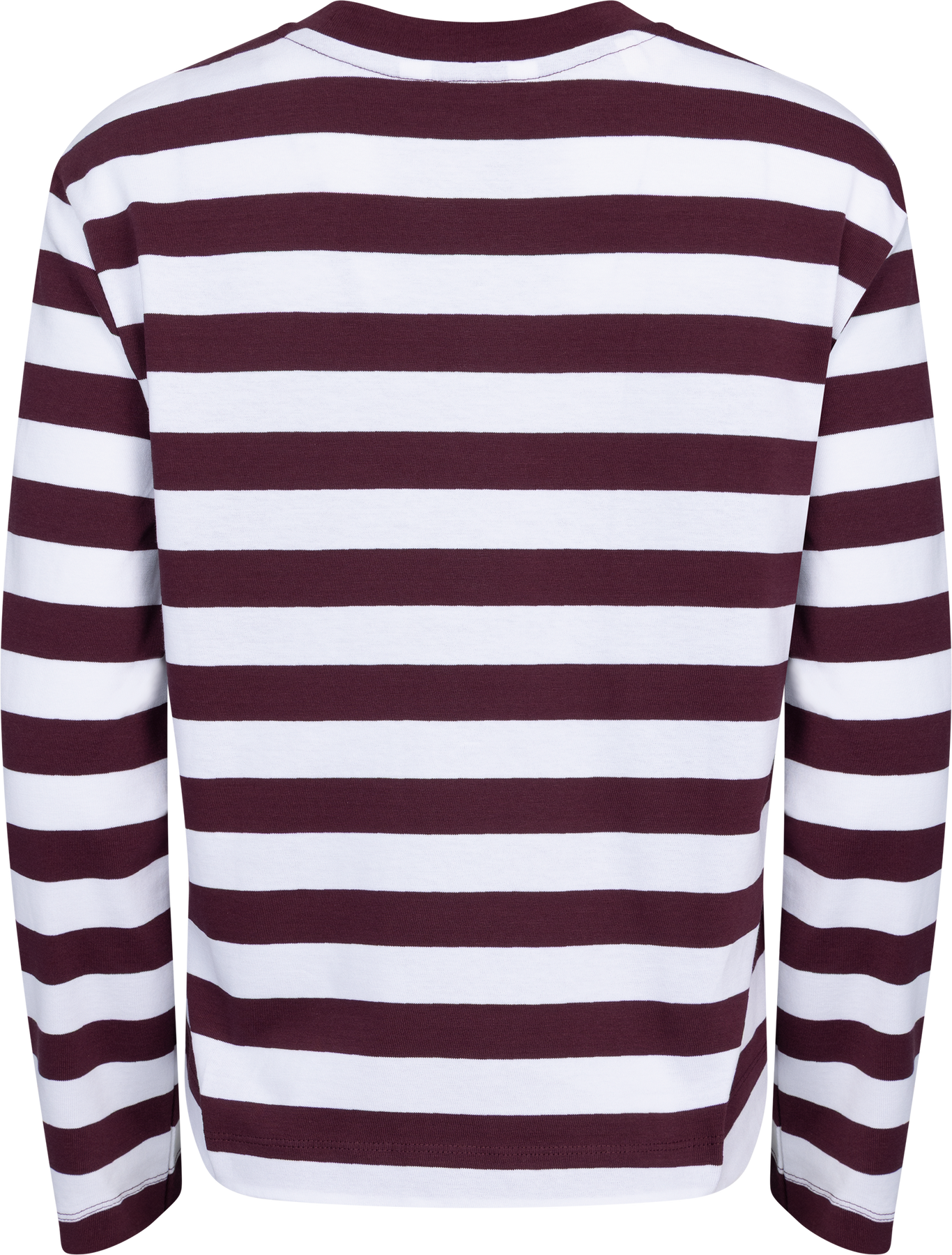Selected Femme Essential Randig Långärmad T-shirt - Fig Bright White