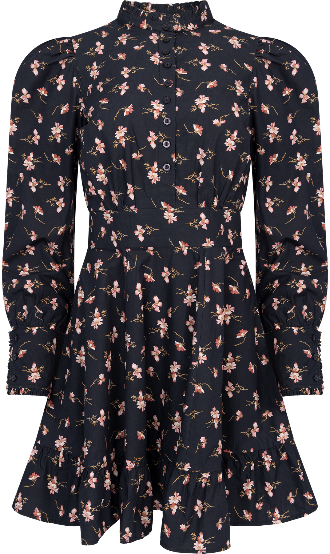 Poplin Mini Dress - Petals