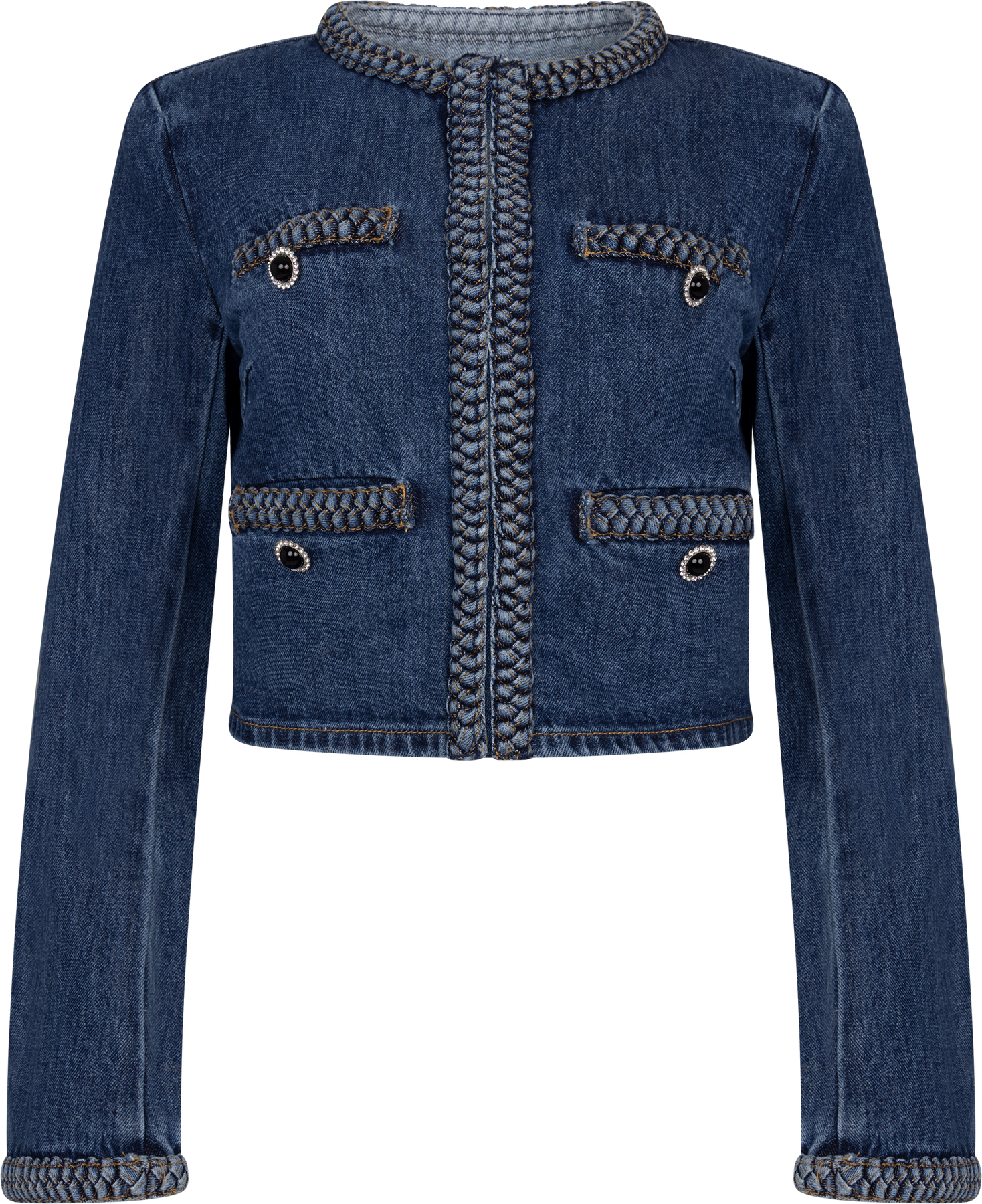 Denim Braided Jacket - Blå