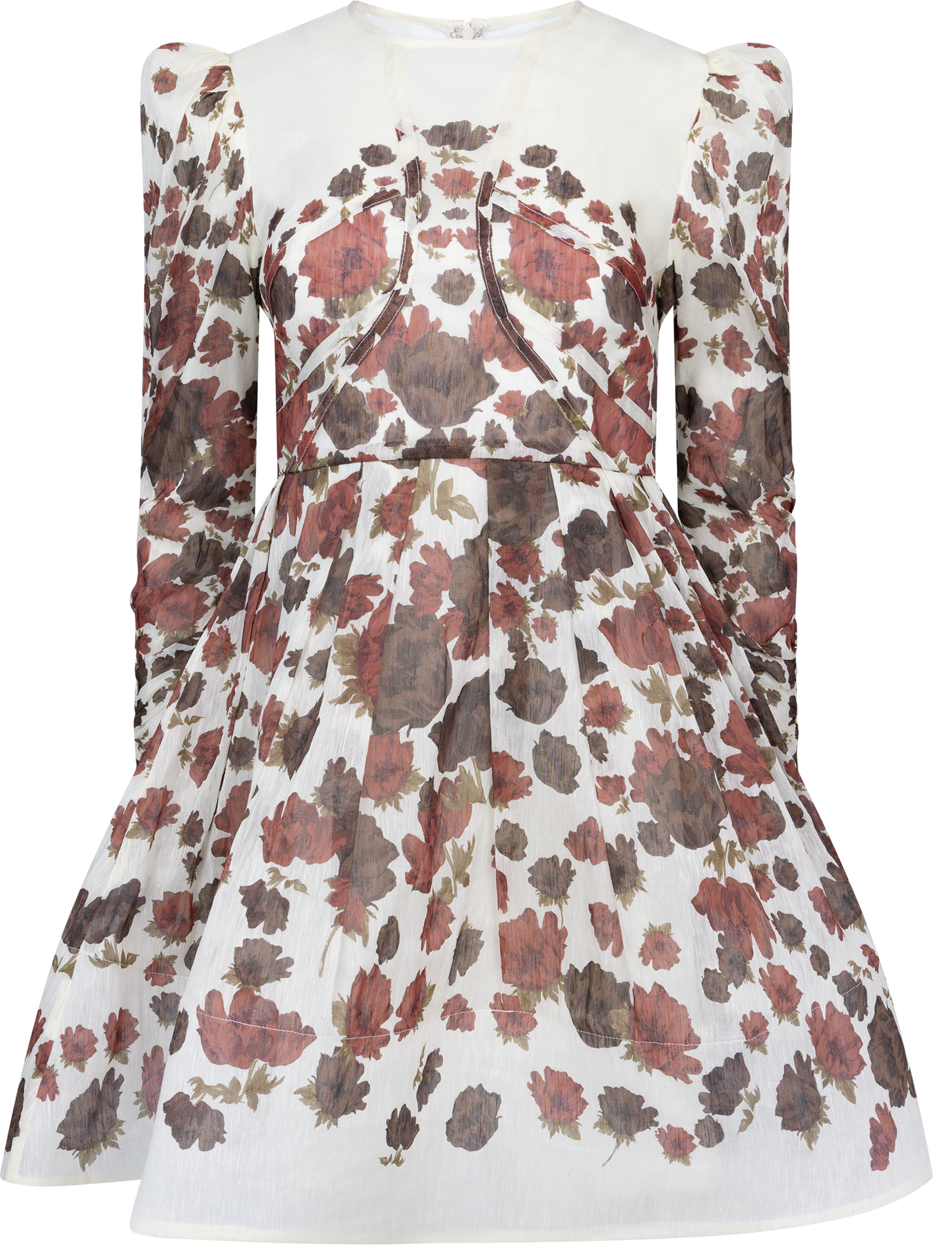 Leoni Silk Blend Miniklänning - Wine Peony