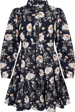 Vicky Dress - Antique Black Poplin