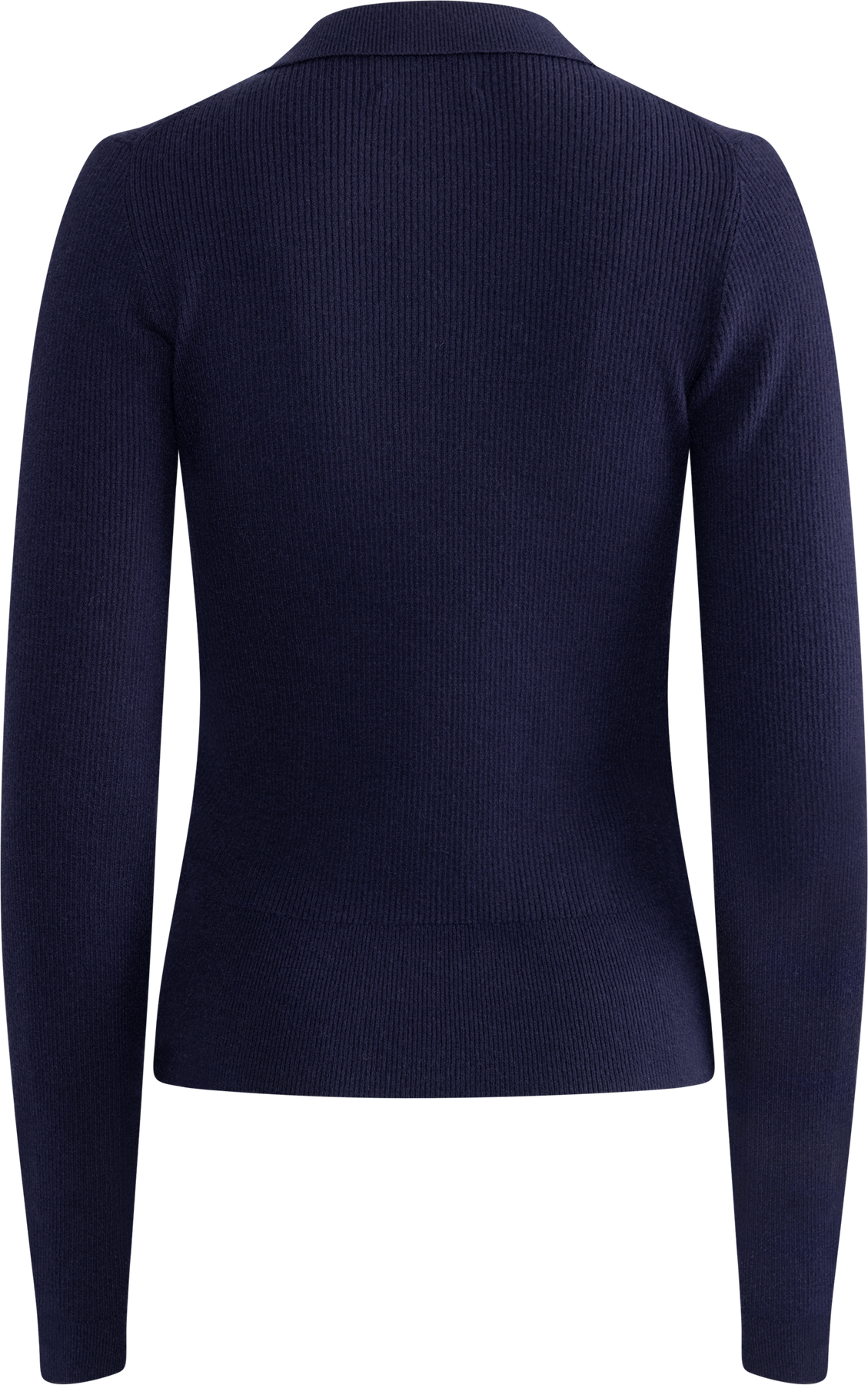 Marte LS Rib Polo Knit - Navy