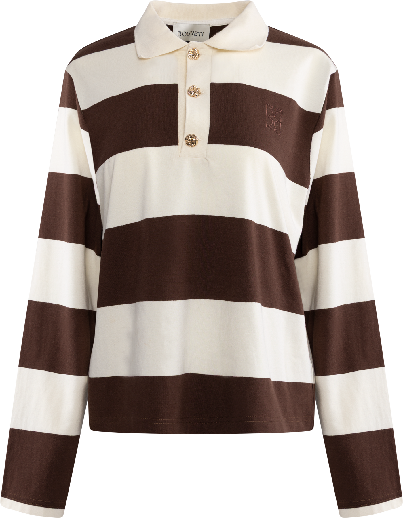 Isabelle Blocked Polo Jumper - Brun