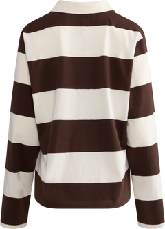 Isabelle Blocked Polo Jumper - Brown