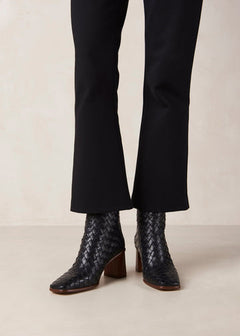 West Braided Leather - Black