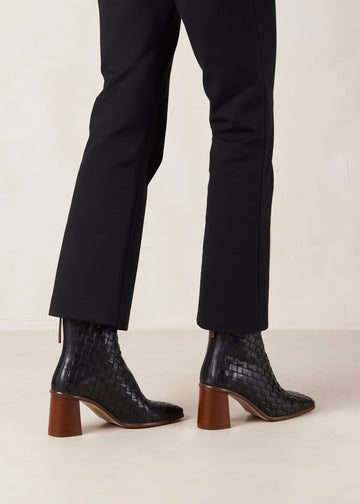 West Braided Leather - Black