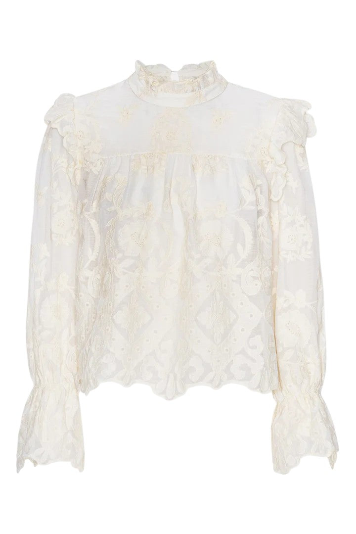 Ellinoric Lace Shirt - Vintage White