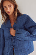 Lori Jacket - Calla Denim Print