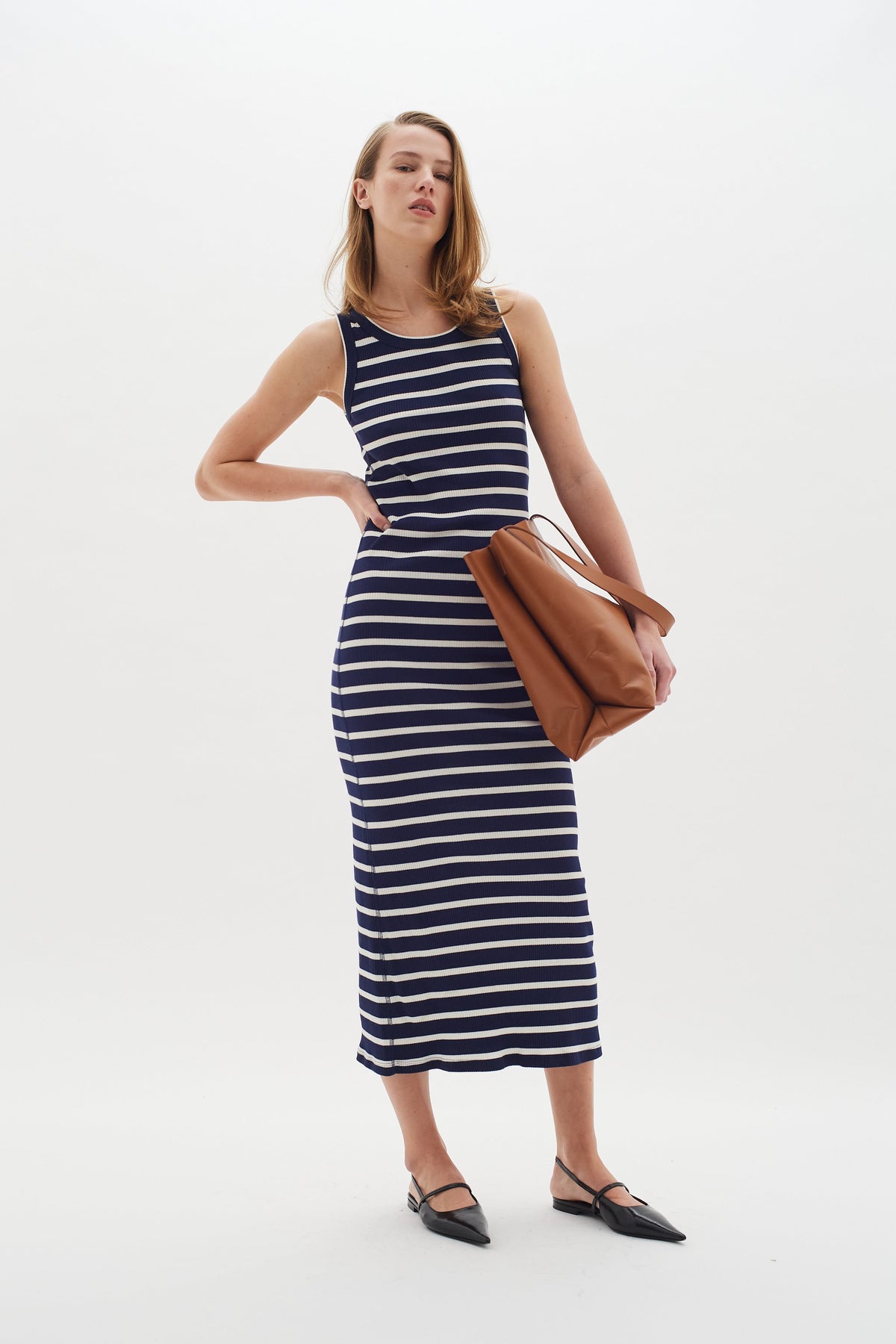 EgnaIW Tank Dress - Whisper White