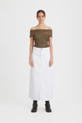 MilyGZ Hw Long Skirt - White Wash