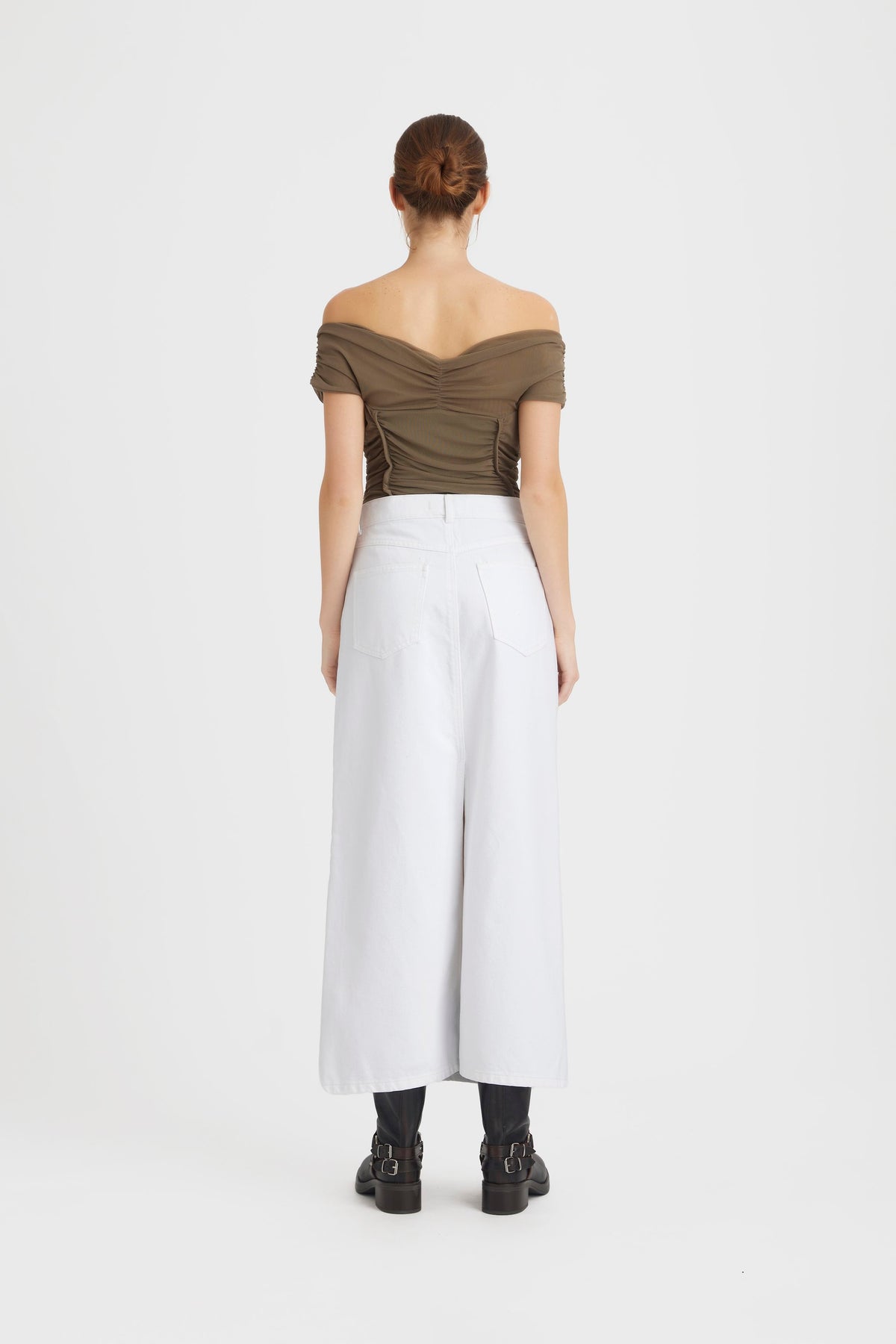 MilyGZ Hw Long Skirt - White Wash