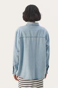CollettePW SH - Whiteish Blue Denim