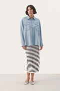 CollettePW SH - Whiteish Blue Denim