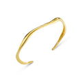 Fine Wave Armband - Pale Gold