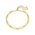 Long Link Chain Slider Bracelet - Guld