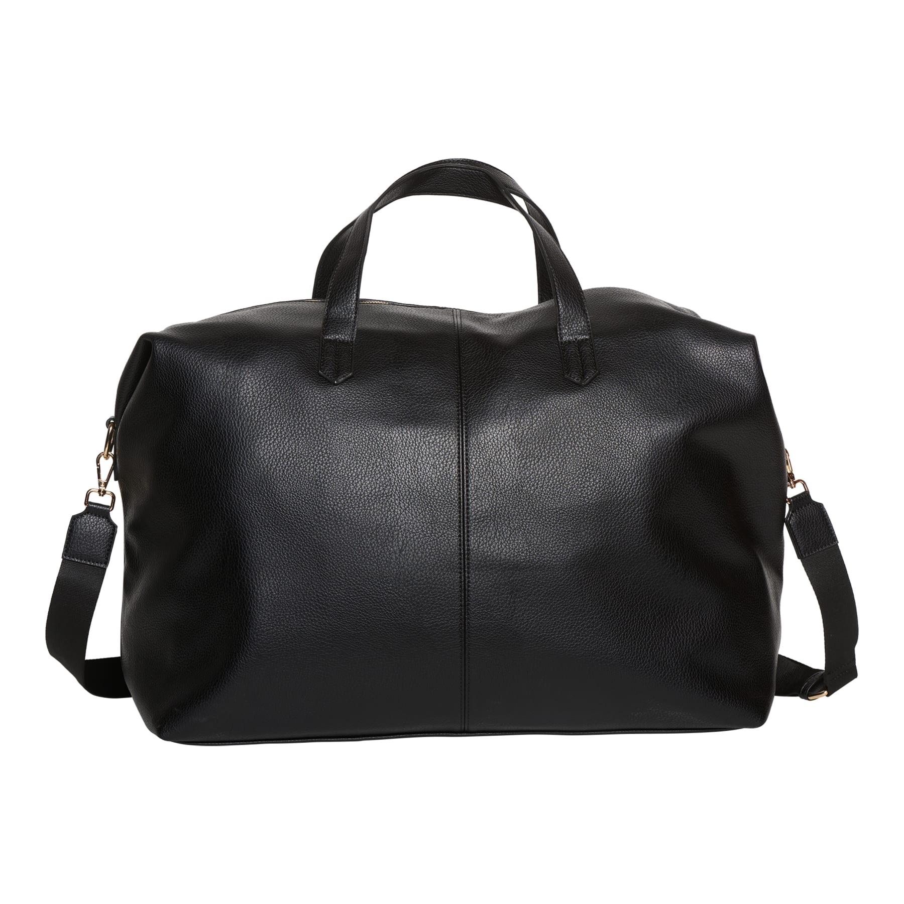 Holdall Weekend Bag - Black Leather Look