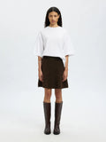 Lulu Brushed Hw Knit Skirt - Delicioso Melange